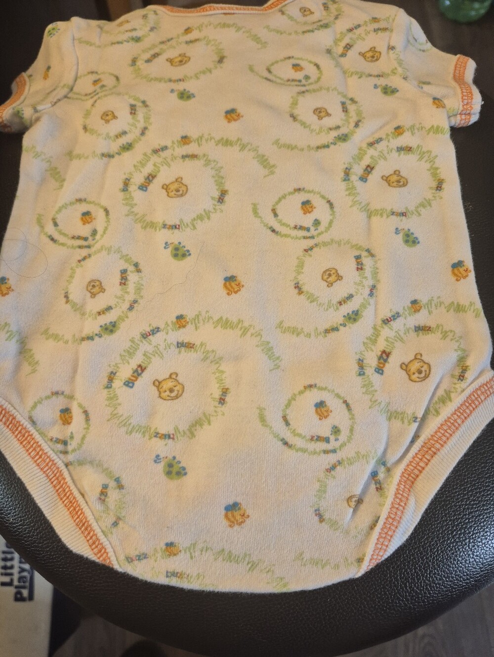 Classic Baby One-Piece in Cream with Winnie the pooh